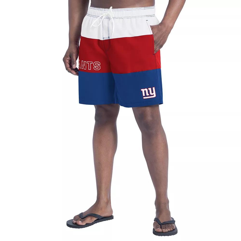 Men's G-III Sports by Carl Banks  Royal/Red New York Giants Sunrise Volley Swim Shorts, Size: Small, Blue Product Image