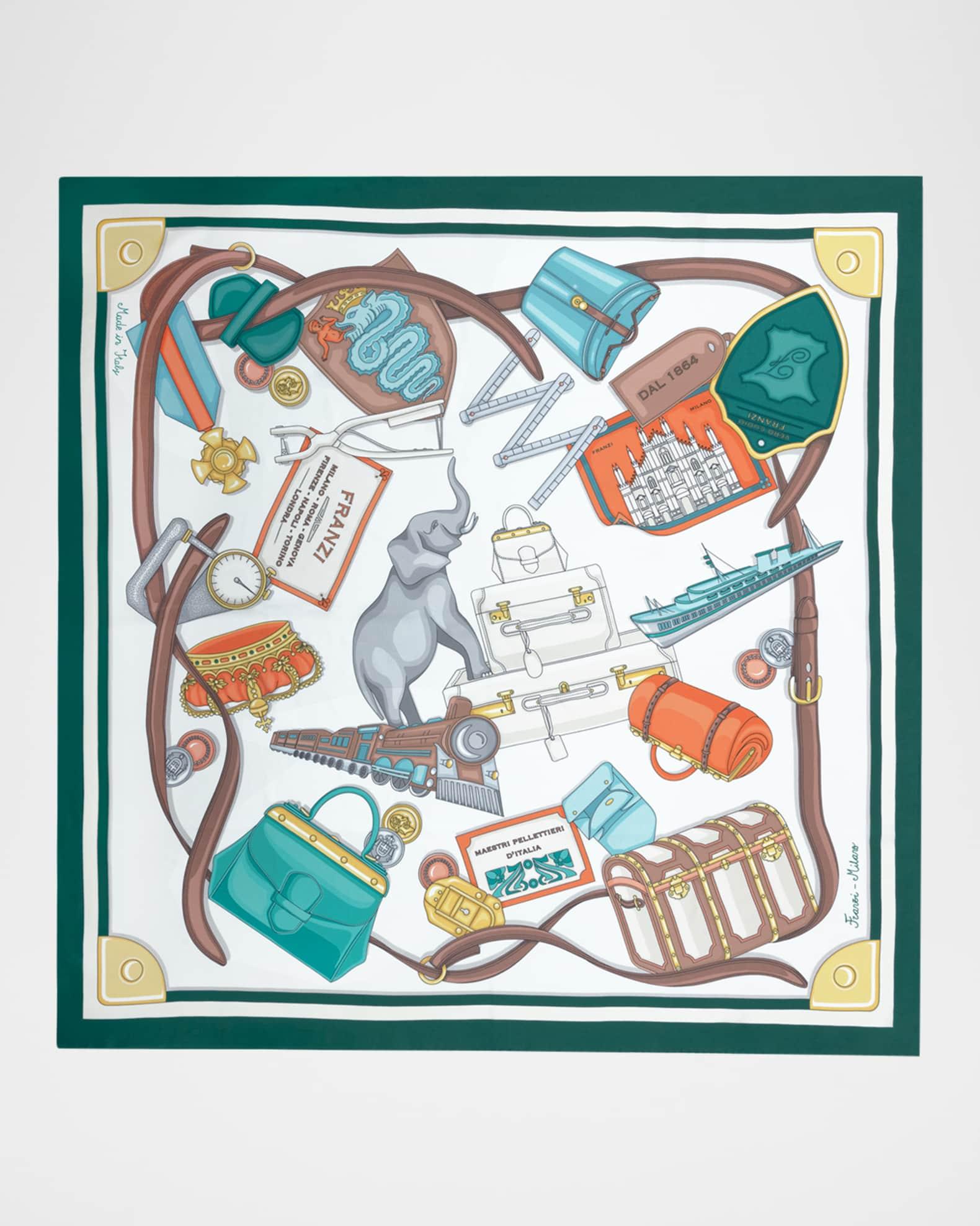 Printed Silk Twill Square Scarf Product Image