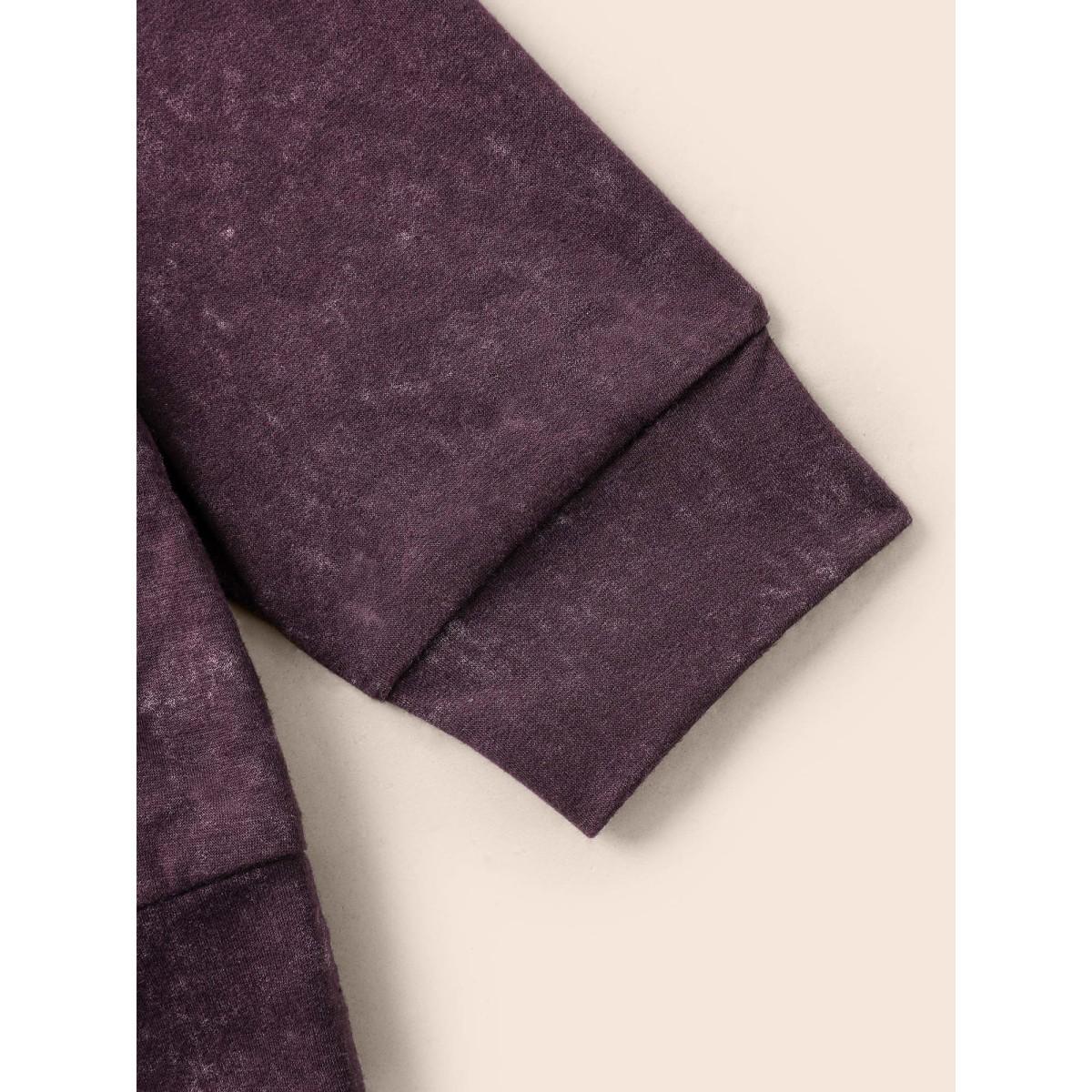 Plus Size Hooded Ties Pocket Elastic Cuffs Sweatshirt Women Indigo Casual Elastic cuffs Hooded Dailywear Sweatshirts BloomChic 26/4X Product Image