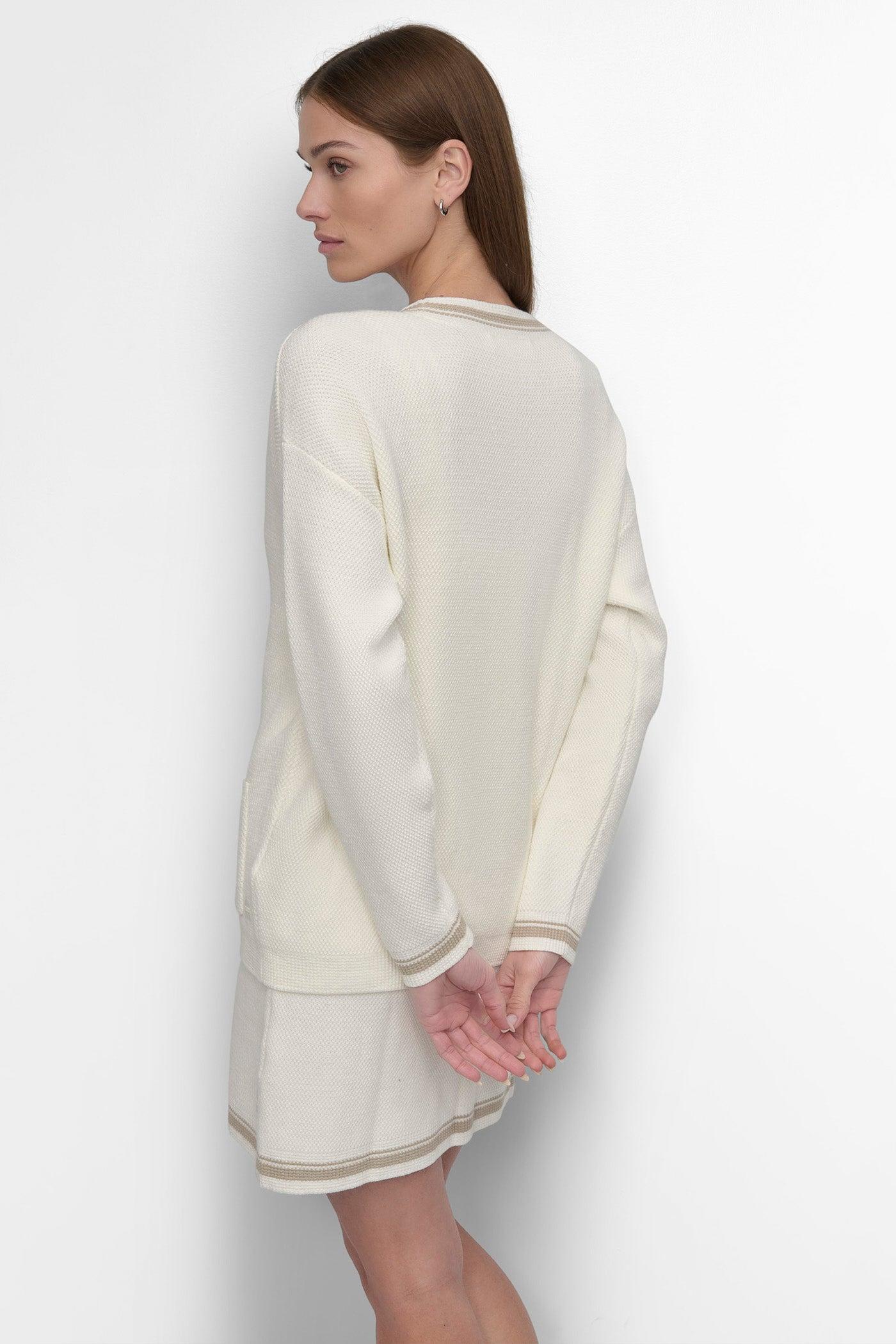 COURT CARDIGAN WITH LOGO PATCH AND POCKETS Product Image