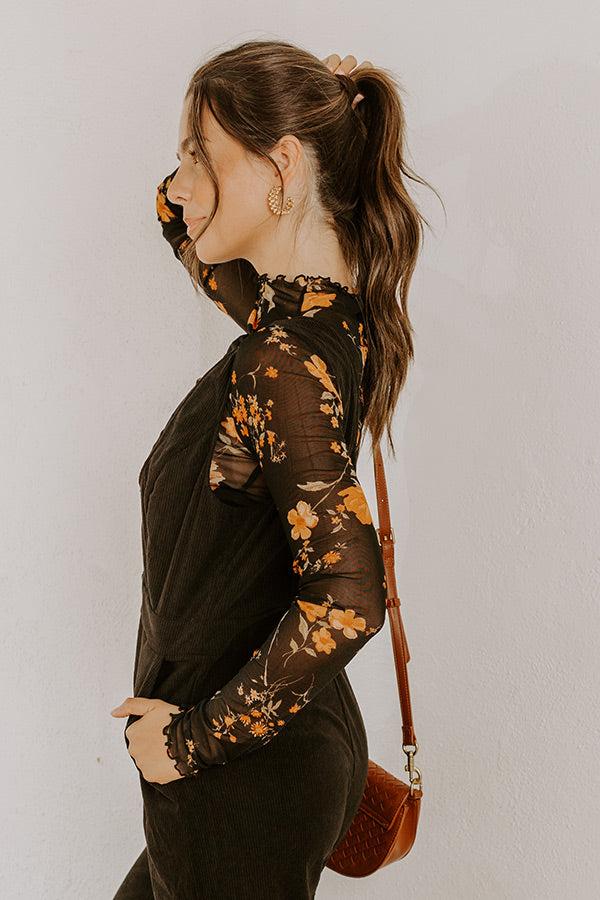 Falling Florals Mesh Top Product Image