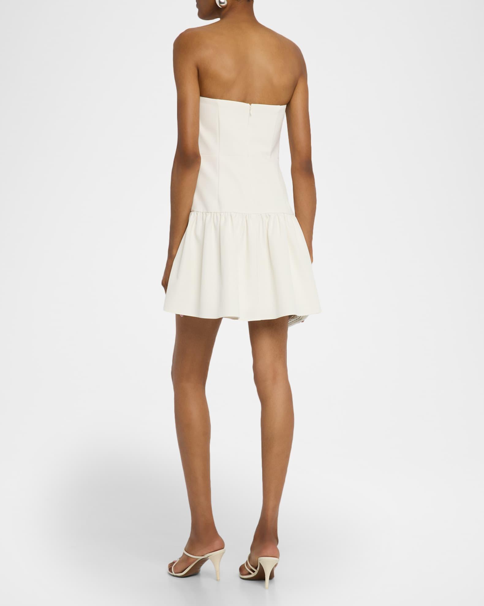 Strapless Cutout Butterfly Crepe Mini Dress Product Image