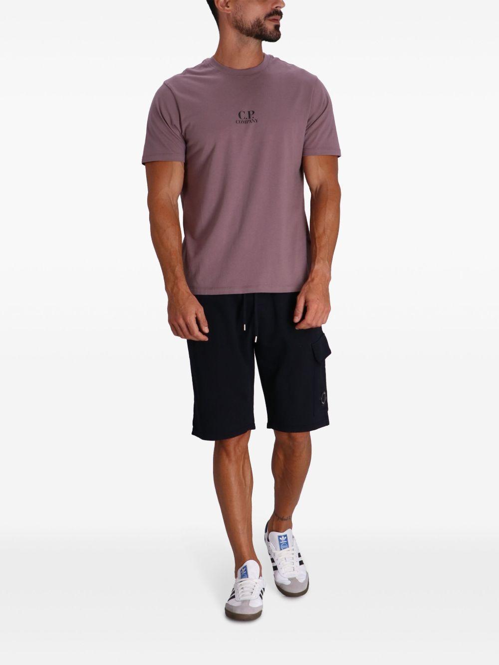 Lens-detail fleece track shorts Product Image