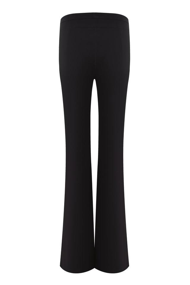 ELLENA 2.0 CURVED WAIST ZIPPER PANT - BLACK Product Image