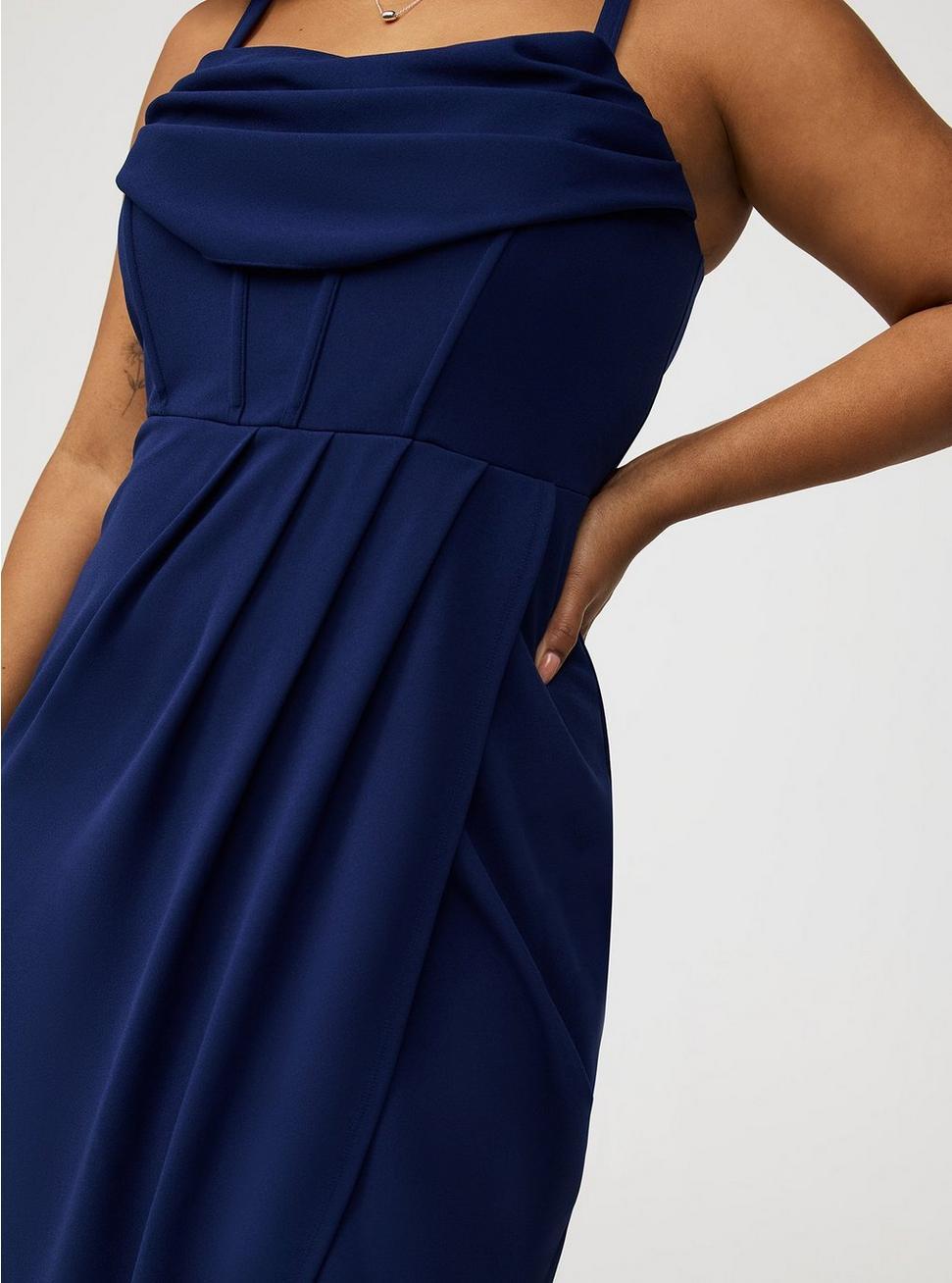 Tulip Hem Bustier Midi Dress Product Image