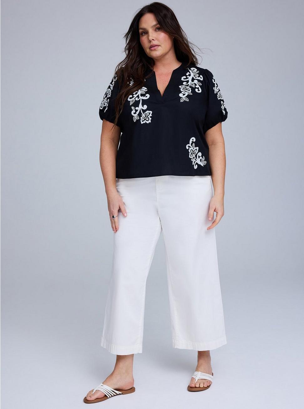 Belle Isle Embroidered Puff Sleeve Top Product Image