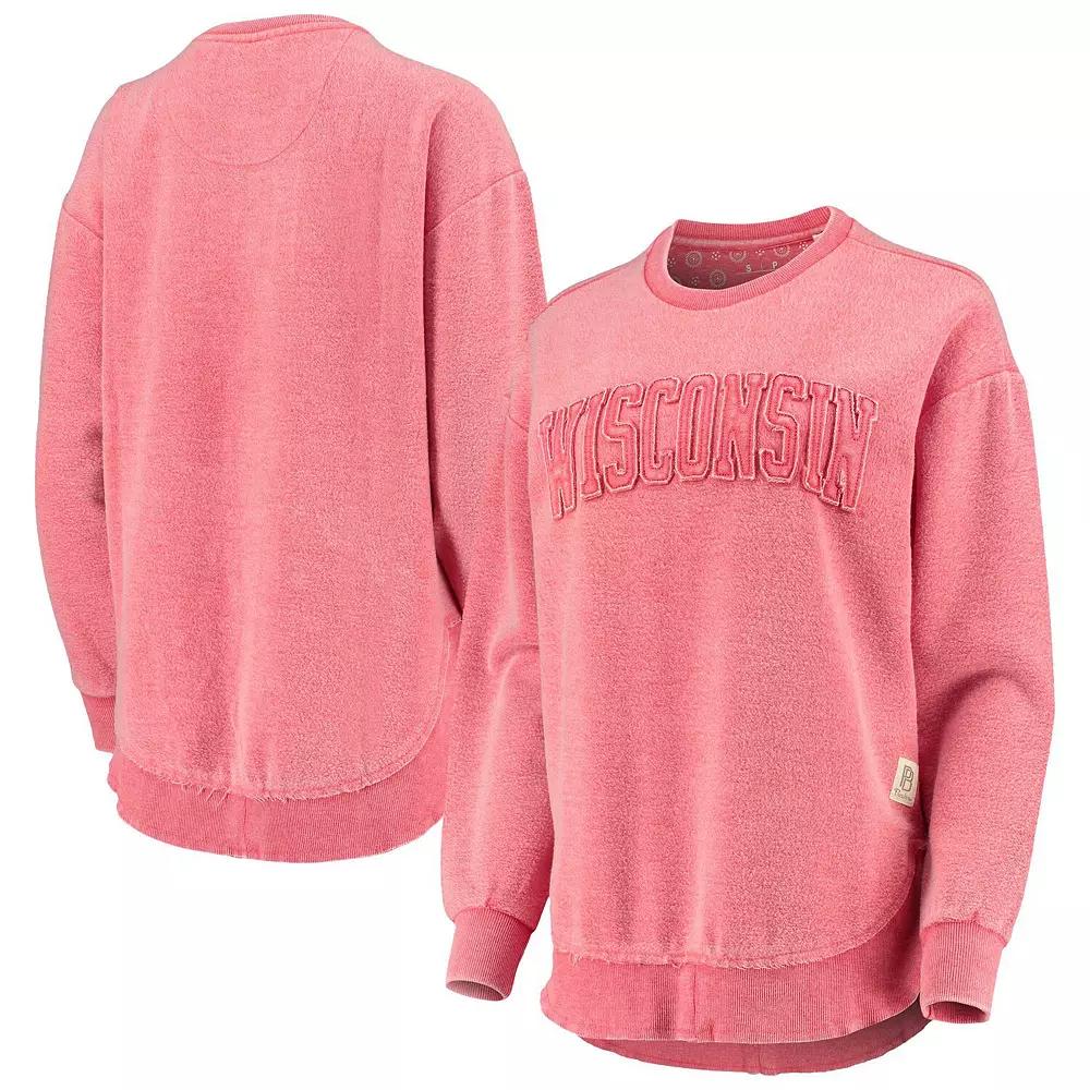 Women's Pressbox Red Wisconsin Badgers Ponchoville Pullover Sweatshirt,  Product Image