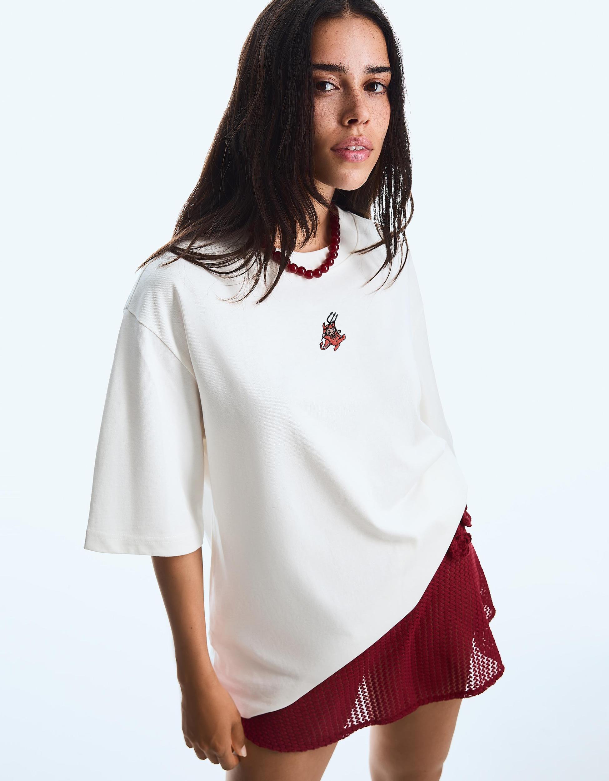 Oversize short sleeve heavy cotton T-shirt Product Image