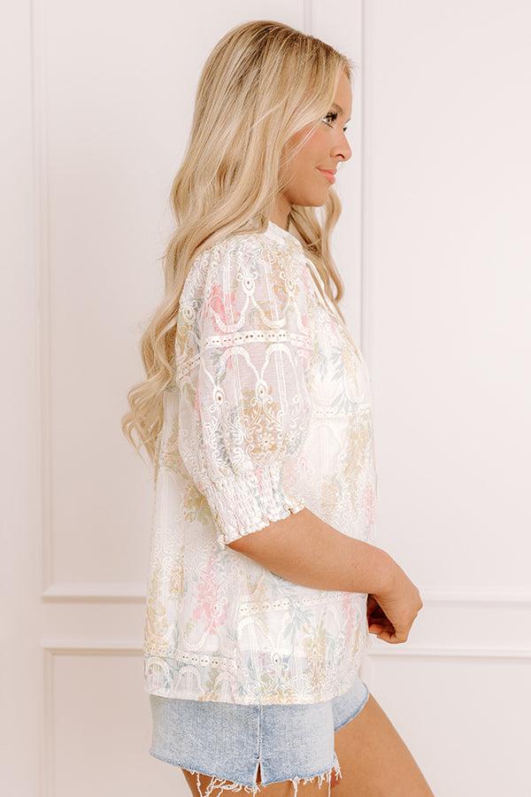 Gardenia Darling Embroidered Top Product Image