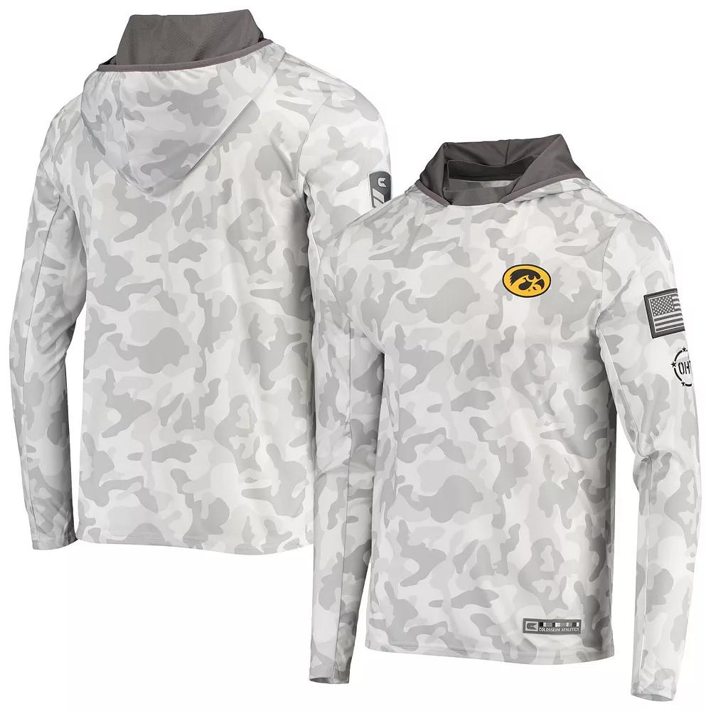 Men's Colosseum Arctic Camo Iowa Hawkeyes OHT Military Appreciation Long Sleeve Hoodie Top,  Product Image