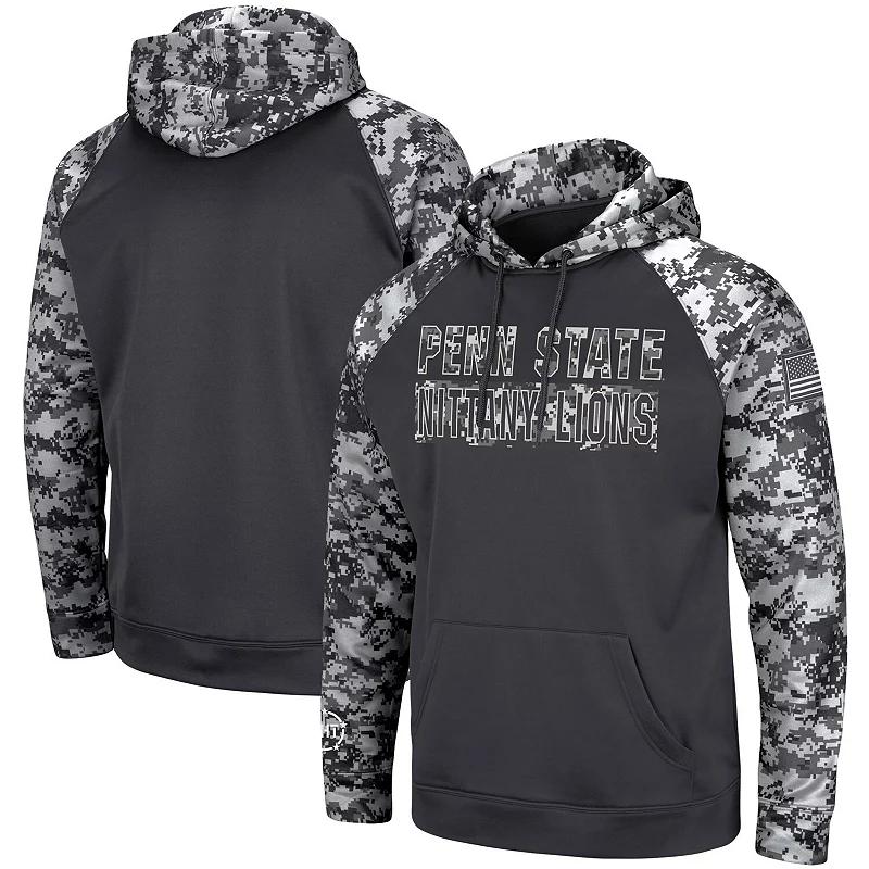 Men's Colosseum Charcoal Auburn Tigers OHT Military Appreciation Digital Camo Pullover Hoodie, Size: Large Product Image