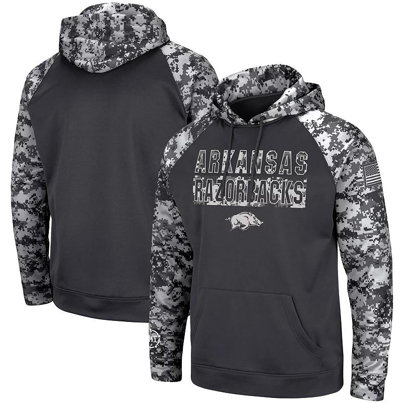 Men's Colosseum Charcoal Kansas State Wildcats OHT Military Appreciation Digital Camo Pullover Hoodie, Size: XL Product Image