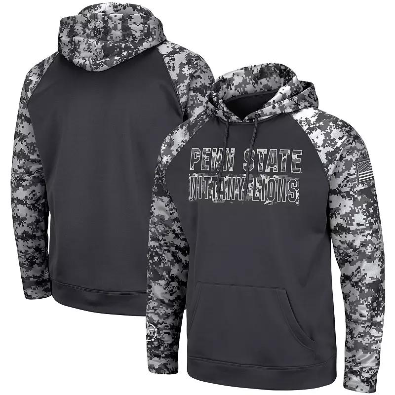 Men's Colosseum Charcoal Auburn Tigers OHT Military Appreciation Digital Camo Pullover Hoodie, Size: Large Product Image