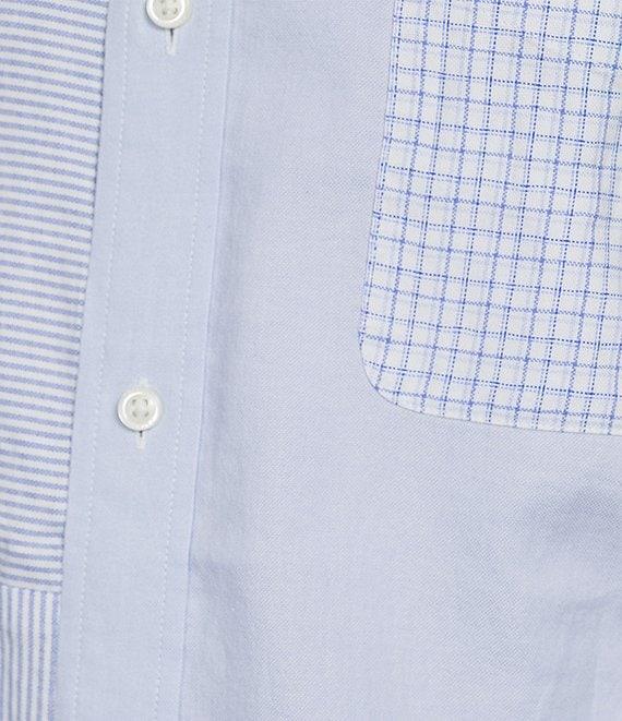 Cremieux Blue Label Patchwork Lightweight Oxford Short Sleeve Woven Shirt Product Image