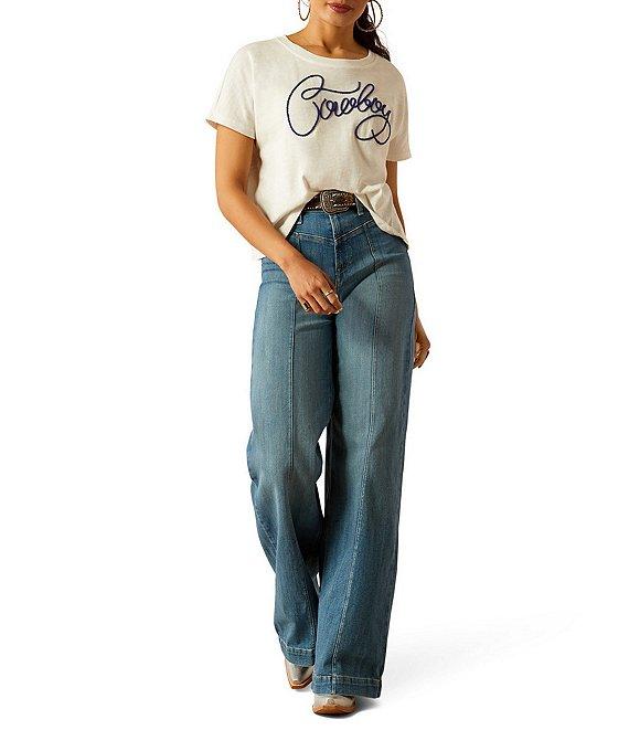 Ariat Cowboy Rope Embroidered Boxy T-Shirt Product Image