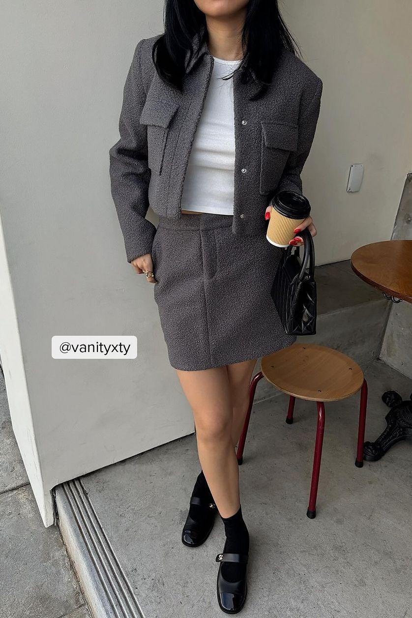 Structured High Waist Mini Skirt Product Image