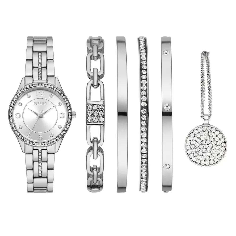 Folio Women's Silver Tone Accessory Set Product Image