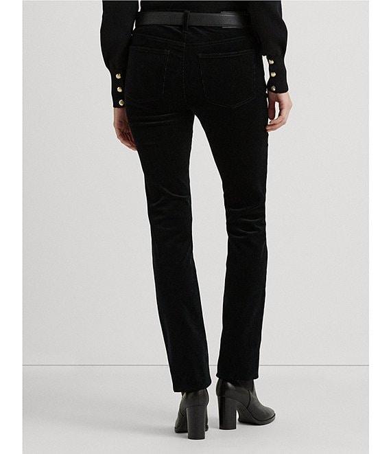 Lauren Ralph Lauren Stretch Corduroy Mid Rise Straight Pants Product Image