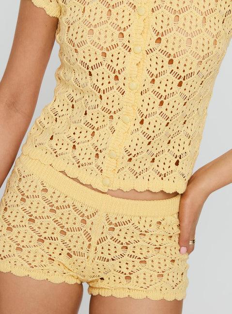 Sun Still Shines Crochet Set Yellow Product Image