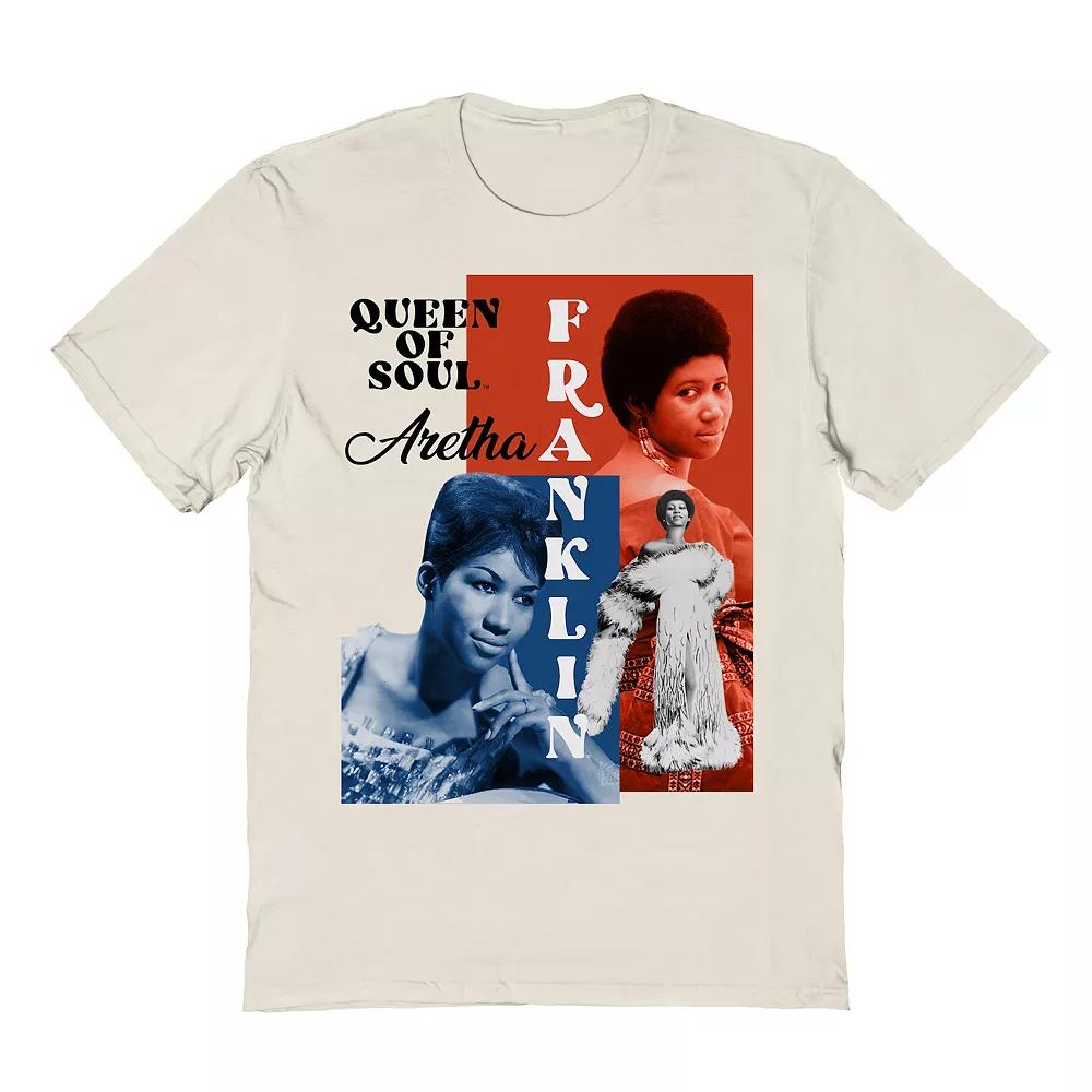 Men's Photo Collage Graphic T-Shirt, Size: XL, Natural Product Image