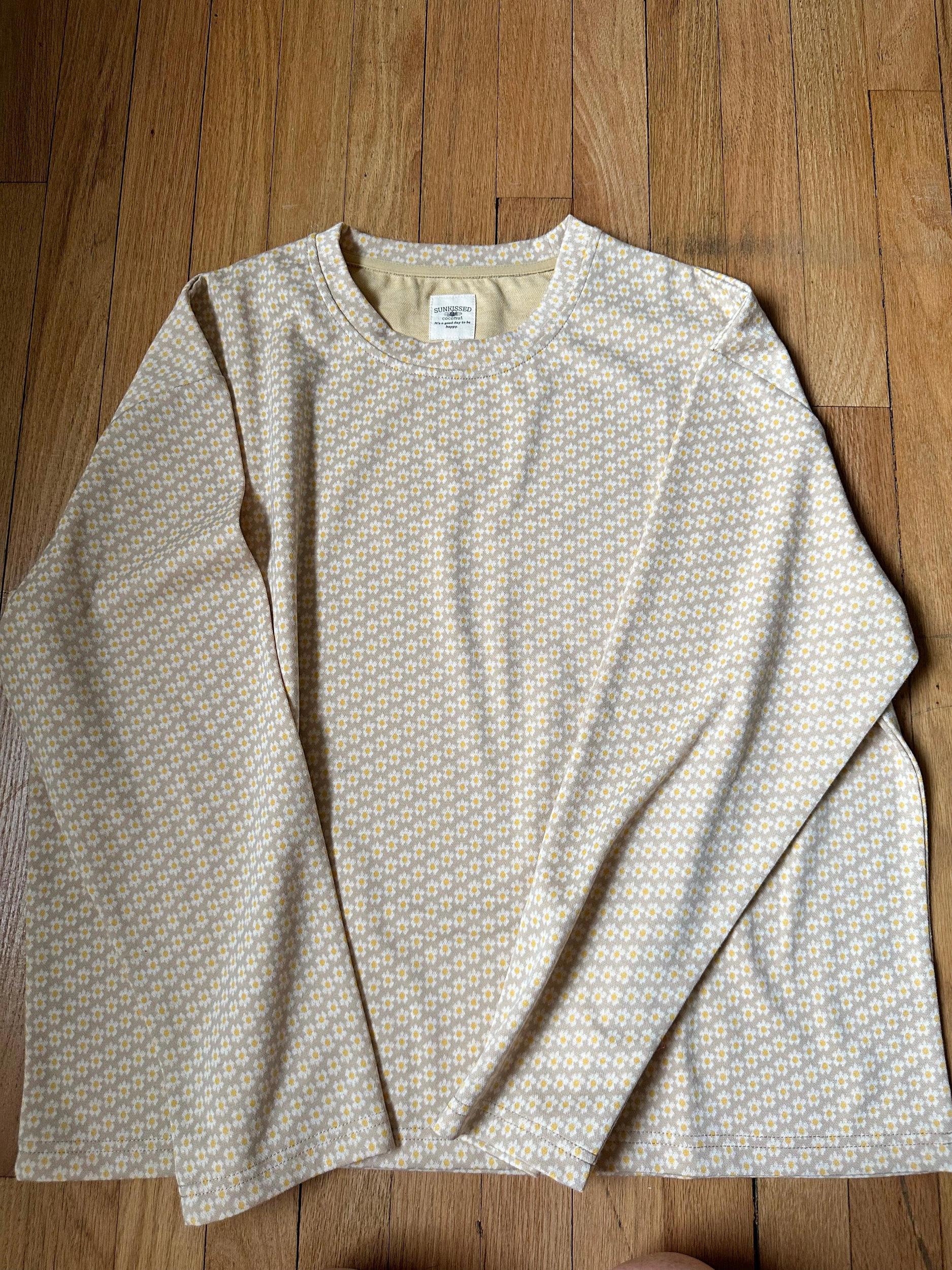 BoHo Floral Long Sleeve Pajama Top Product Image