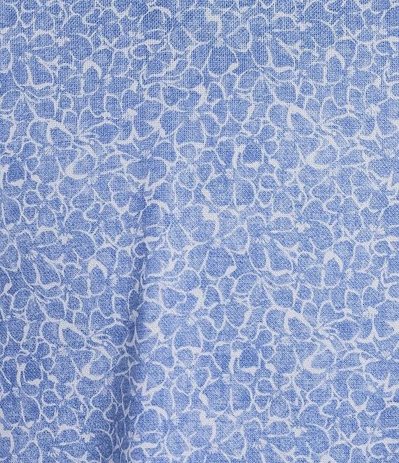 Roundtree & Yorke Performance Short Sleeve Outline Floral Print Polo Shirt Product Image