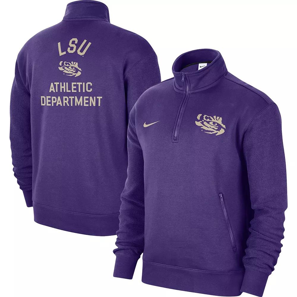 Men's Nike Purple LSU Tigers Campus Athletic Department Quarter-Zip Sweatshirt,  Product Image