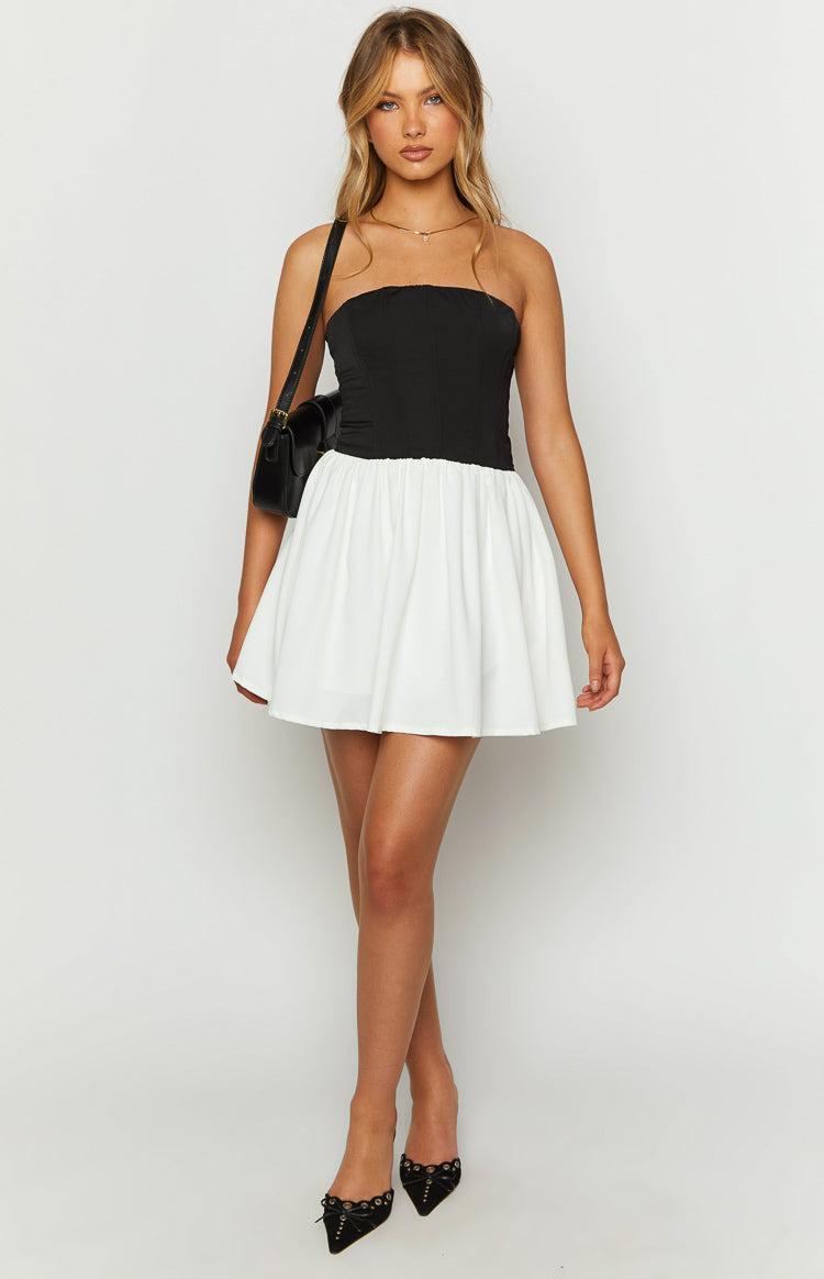 Draven Black And White Corset Mini Dress Product Image
