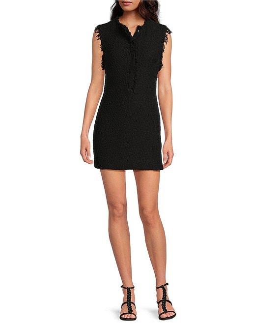 IRO Solai Tweed Knit Crew Neck Sleeveless Dress Product Image