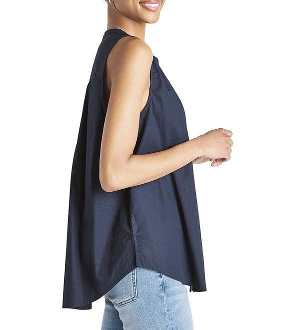 Splendid Warren Crew Neck Sleeveless Button Front Tank Top Product Image