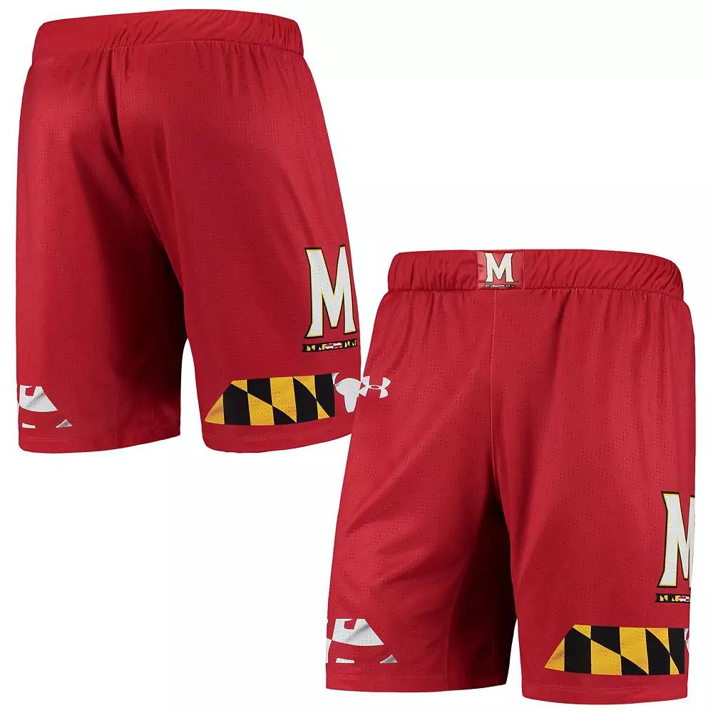 Men's Under Armour Red Maryland Terrapins Replica Basketball Short, Size: Small Product Image
