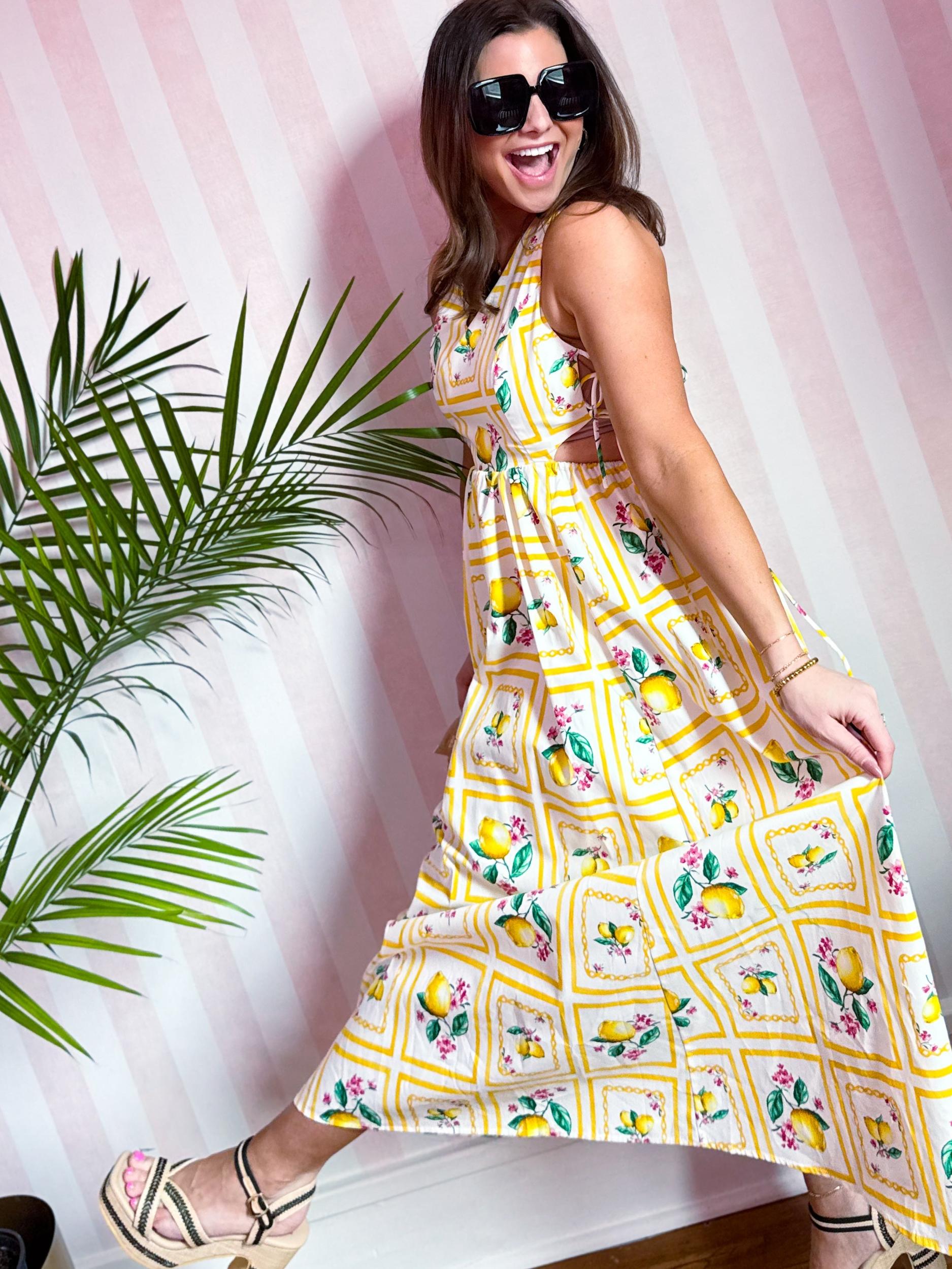 Santorini Citrus Maxi Dress Product Image