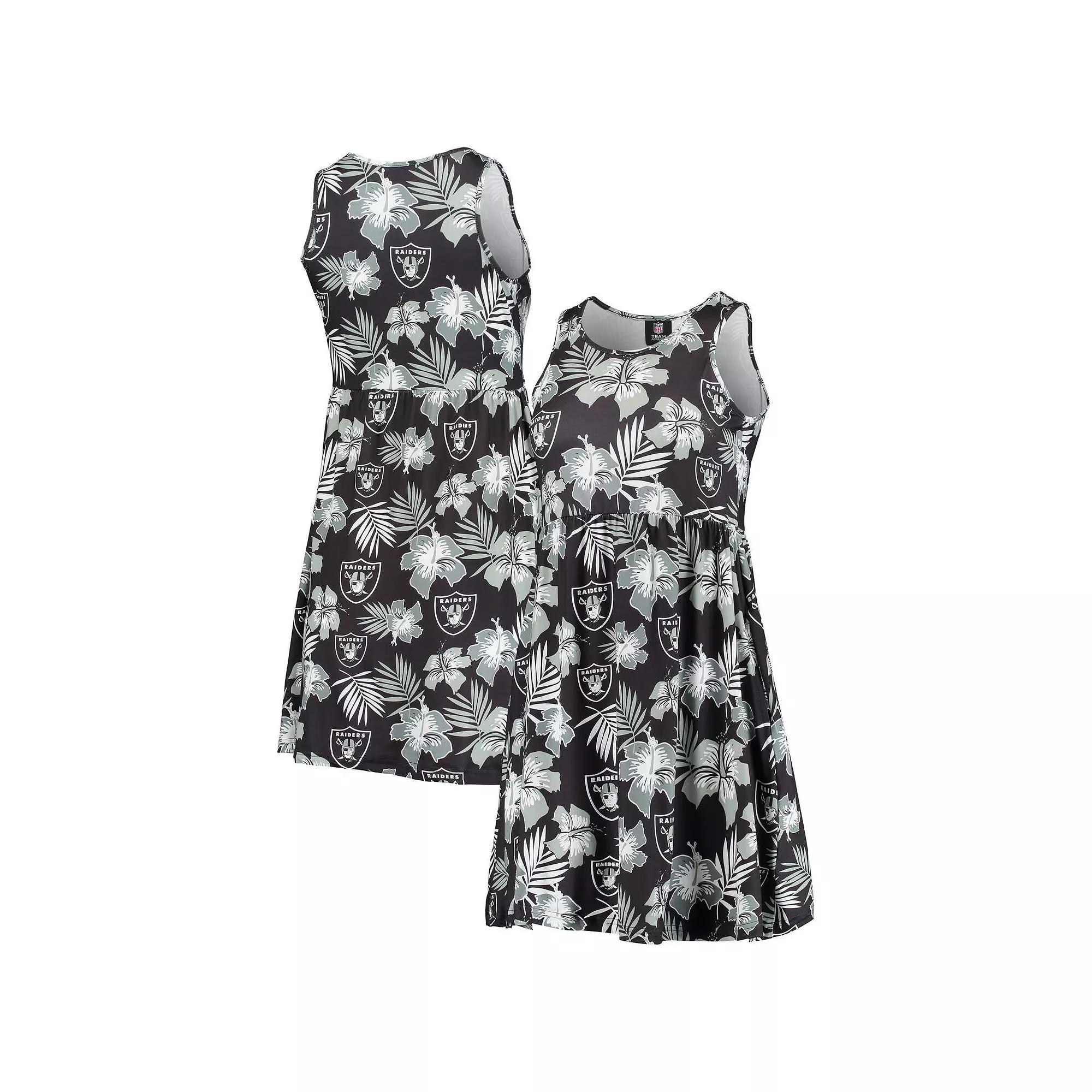 Women's FOCO Black Las Vegas Raiders Floral Sundress, Size: Small, Lvr Black Product Image