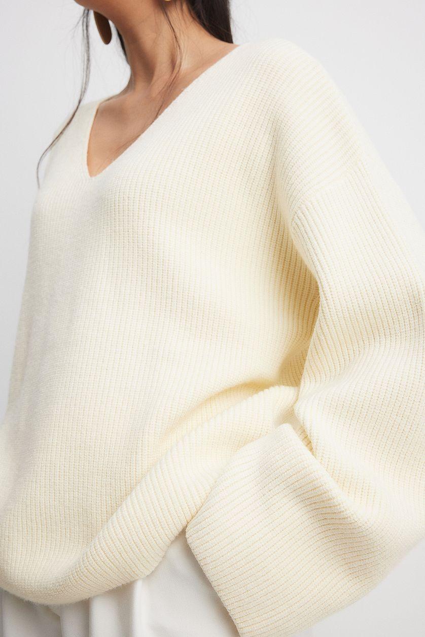 V-neck Knitted Sweater Product Image