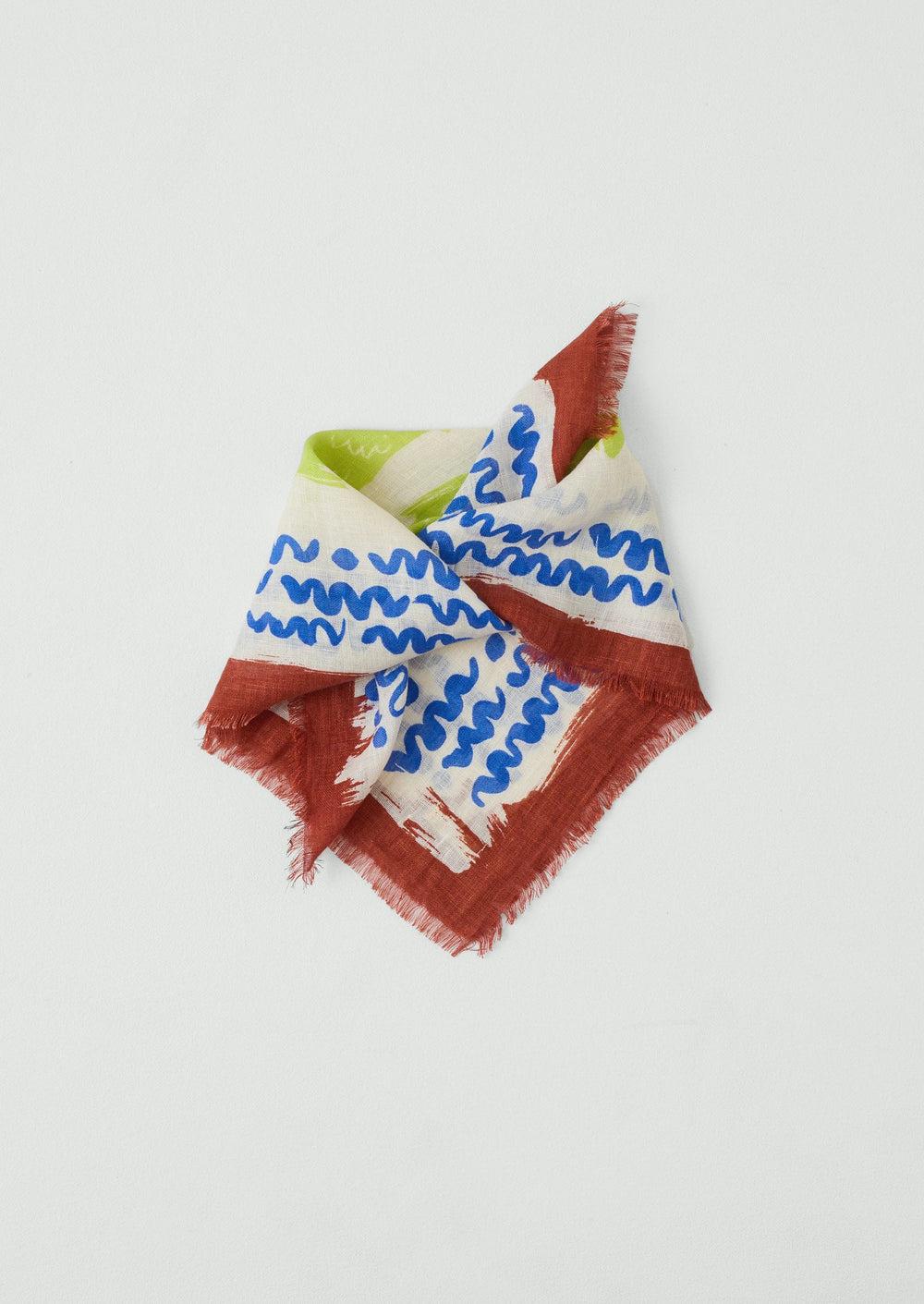 Market Fish Linen Bandana | Poppy Product Image