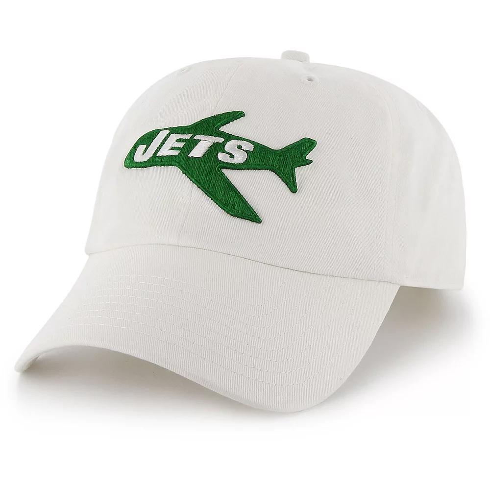 Men's '47 White New York Jets Clean Up Legacy Adjustable Hat Product Image