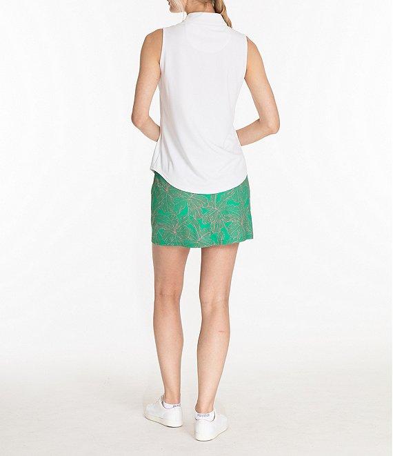 Sport Haley Mock Collar Quarter Zip Sleevesless Polo Shirt Product Image