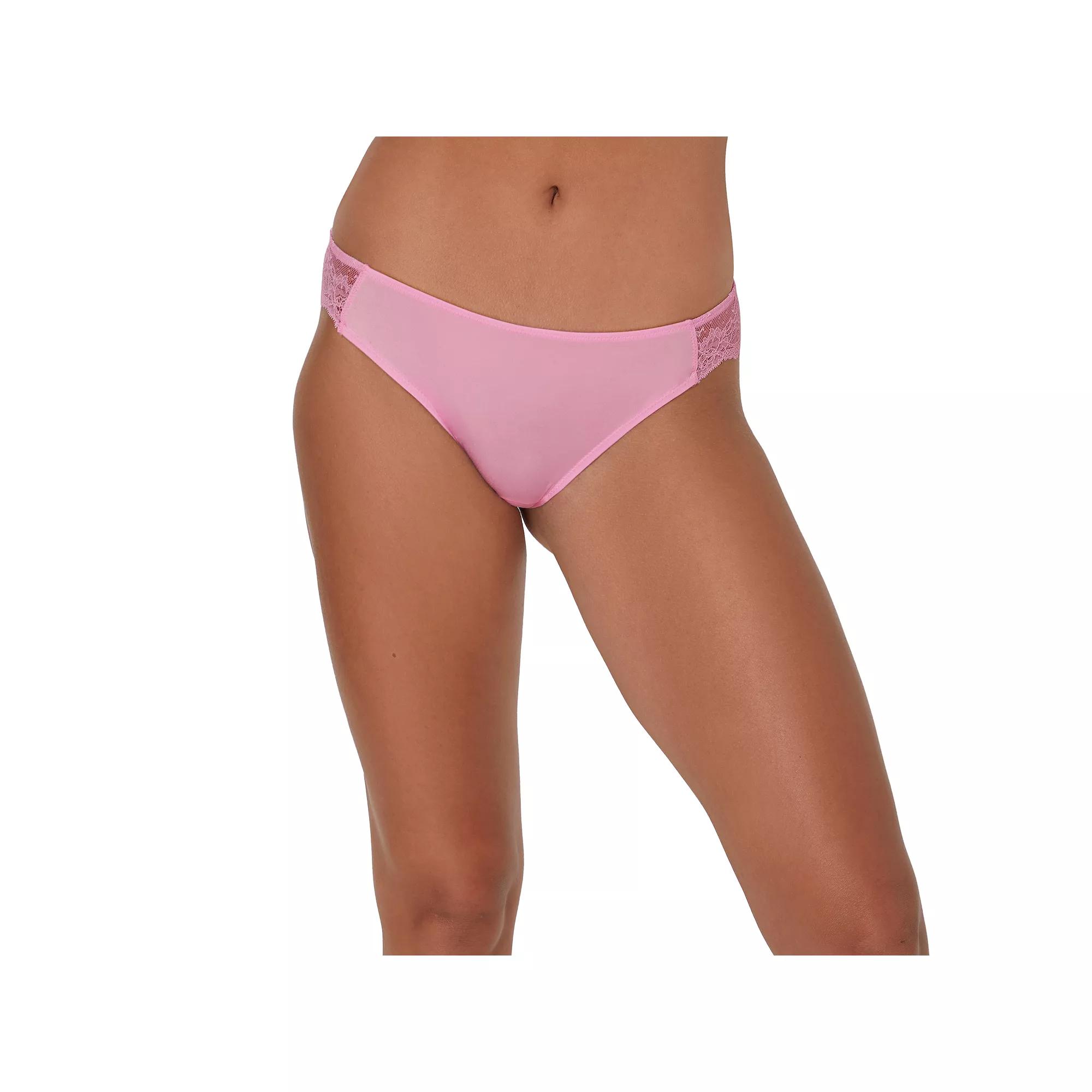 Maidenform Lace Back Tanga Underwear 40159, Women's, Size: 7, Whimsy Pink Product Image