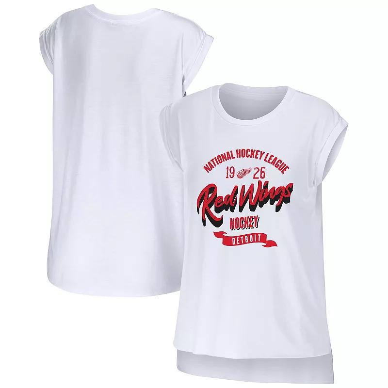 Women's WEAR by Erin Andrews White Detroit Red Wings Domestic Tank Top,  Product Image