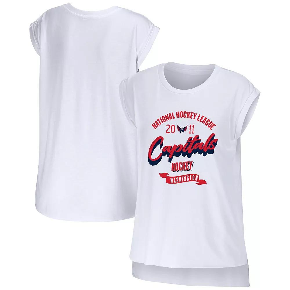 Women's WEAR by Erin Andrews White Washington Capitals Domestic Tank Top,  Product Image