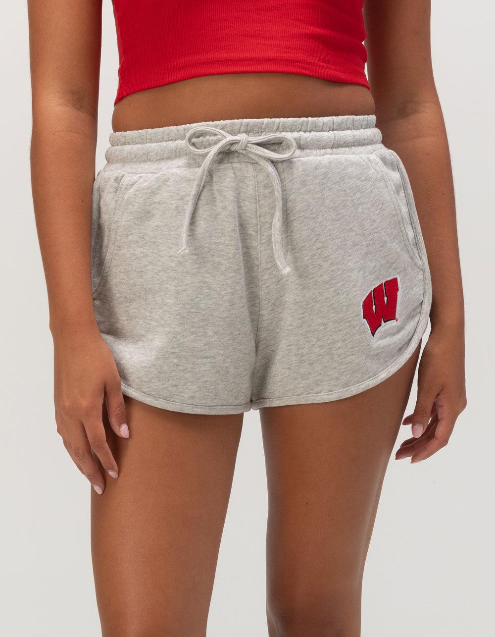 HYPE AND VICE University of Wisconsin Womens Shorts - HEATHER GRAY Product Image
