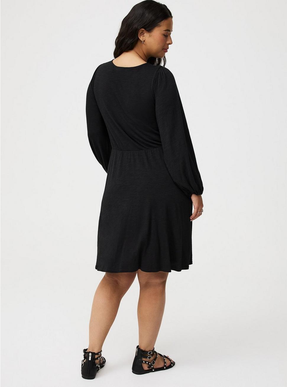 Deep V-Neck Mini Dress Product Image