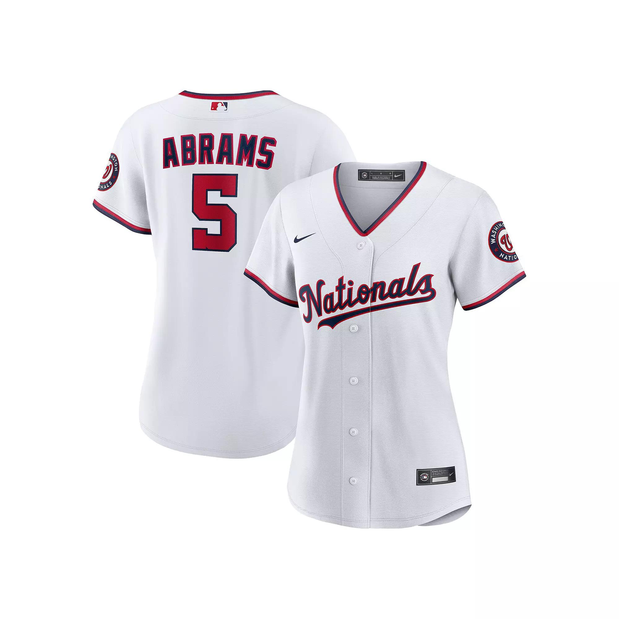 Women's Nike CJ Abrams White Washington Nationals Home Replica Player Jersey,  Product Image