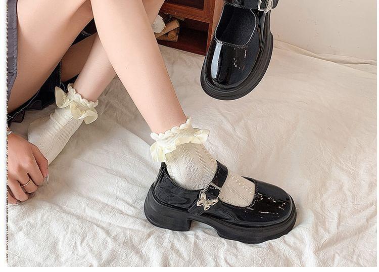 Platform Chunky Heel Mary Jane Pumps Product Image