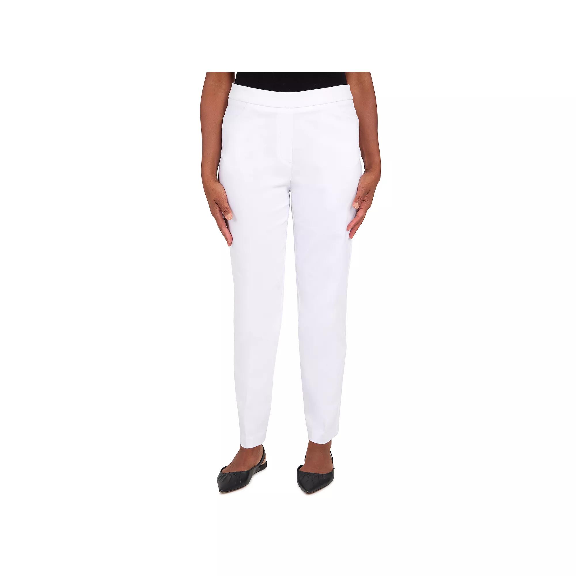 Women's Alfred Dunner Super Stretch Pull-On Straight-Leg Denim Pants,  Product Image