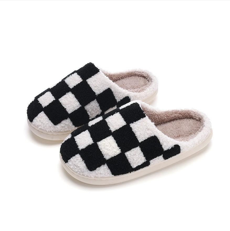 Soft Plush Checker Slipper Product Image