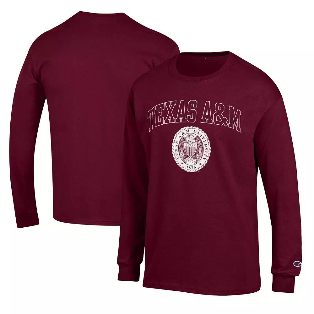 Men's Champion Maroon Texas A&M Aggies 12th Man Long Sleeve T-Shirt,  Product Image