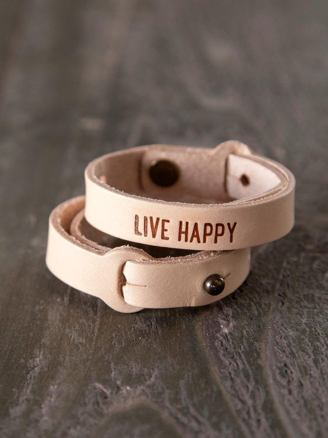 Natural Leather Bracelet - Slow Down Product Image