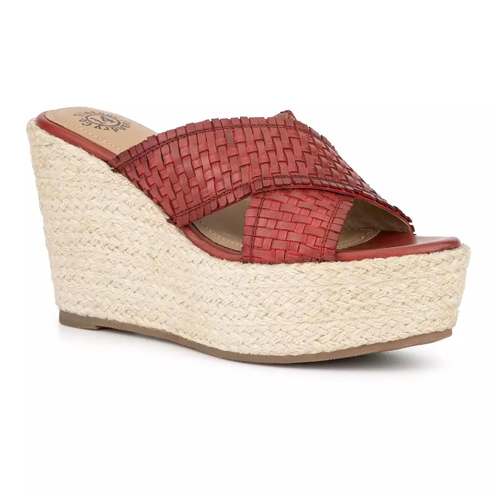 Vintage Foundry Co. Lorie Women's Leather Wedge Sandals,  Product Image