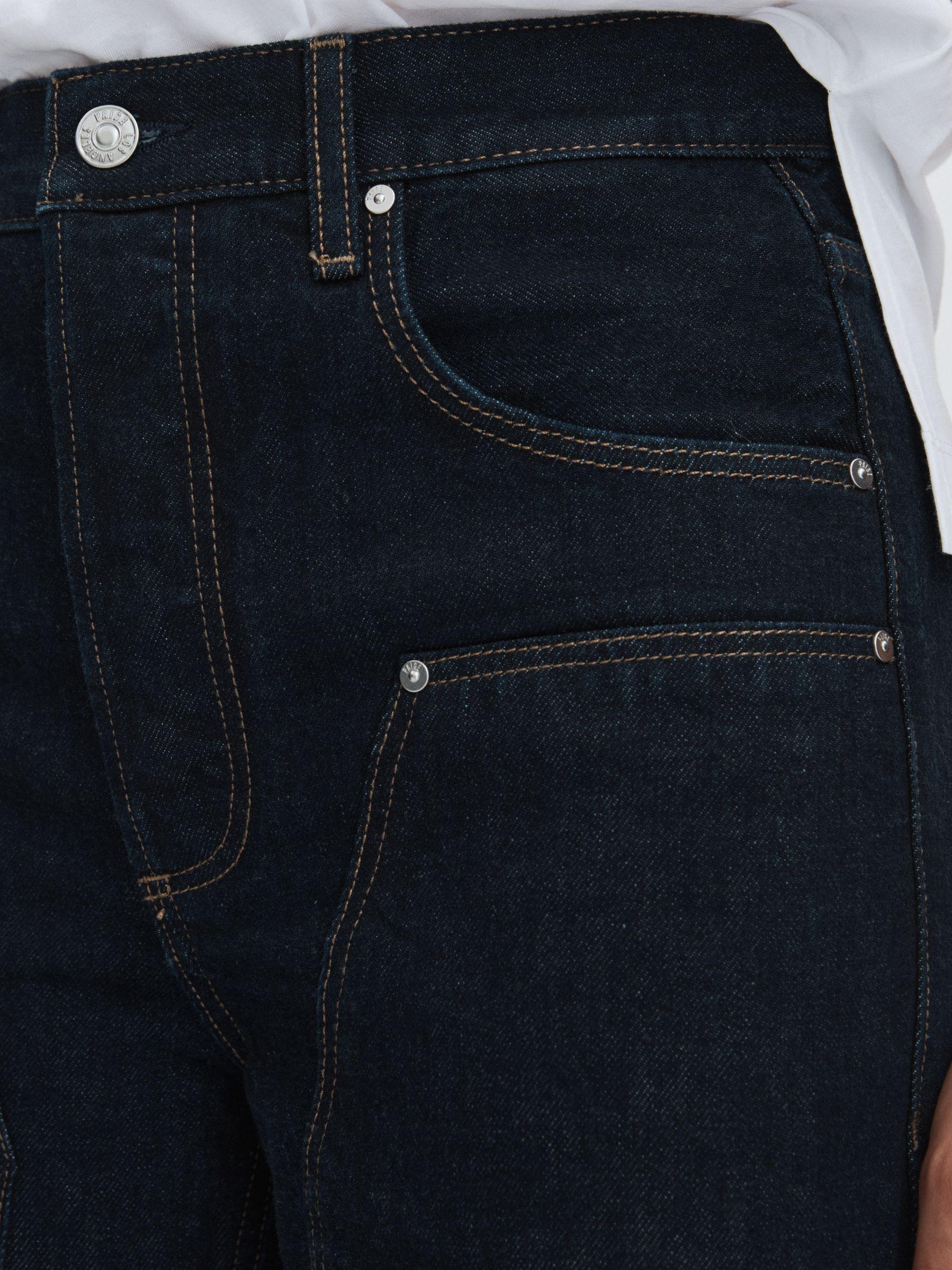 Paige Barrel-Leg Workwear Jeans in Black/Navy Product Image